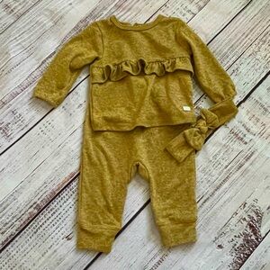 7 For All Mankind Baby Girl Outfit With Headband 3-6 Mts